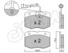 CIFAM 822-139-1 Brake Pad Set, disc brake